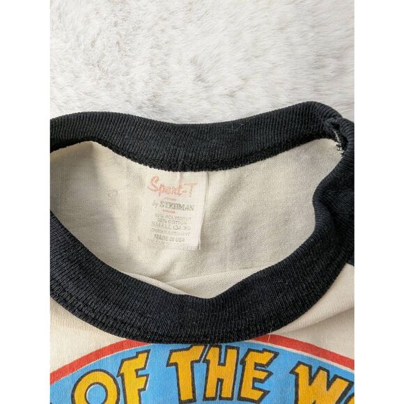 Vintage Van Halen 1984 Tour baseball shirt‎ 3/4 Sleeve S Small 80's Vtg *Flaws - Picture 9 of 12